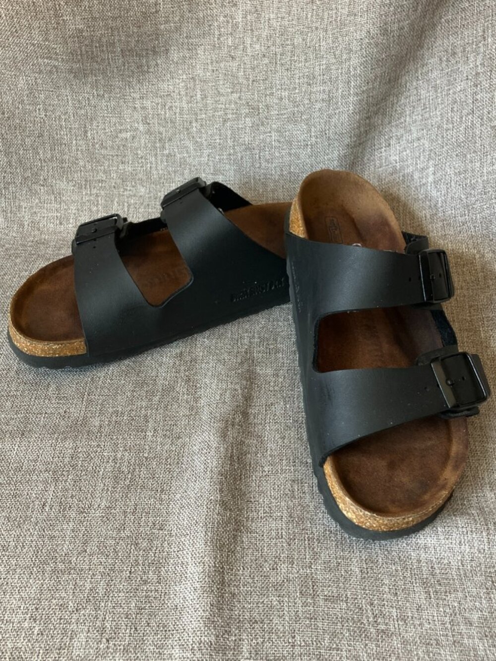 Birkenstock Arizona Soft Footbed Black Birko-Flor Sandals Womens EU 36 US 5-5.5